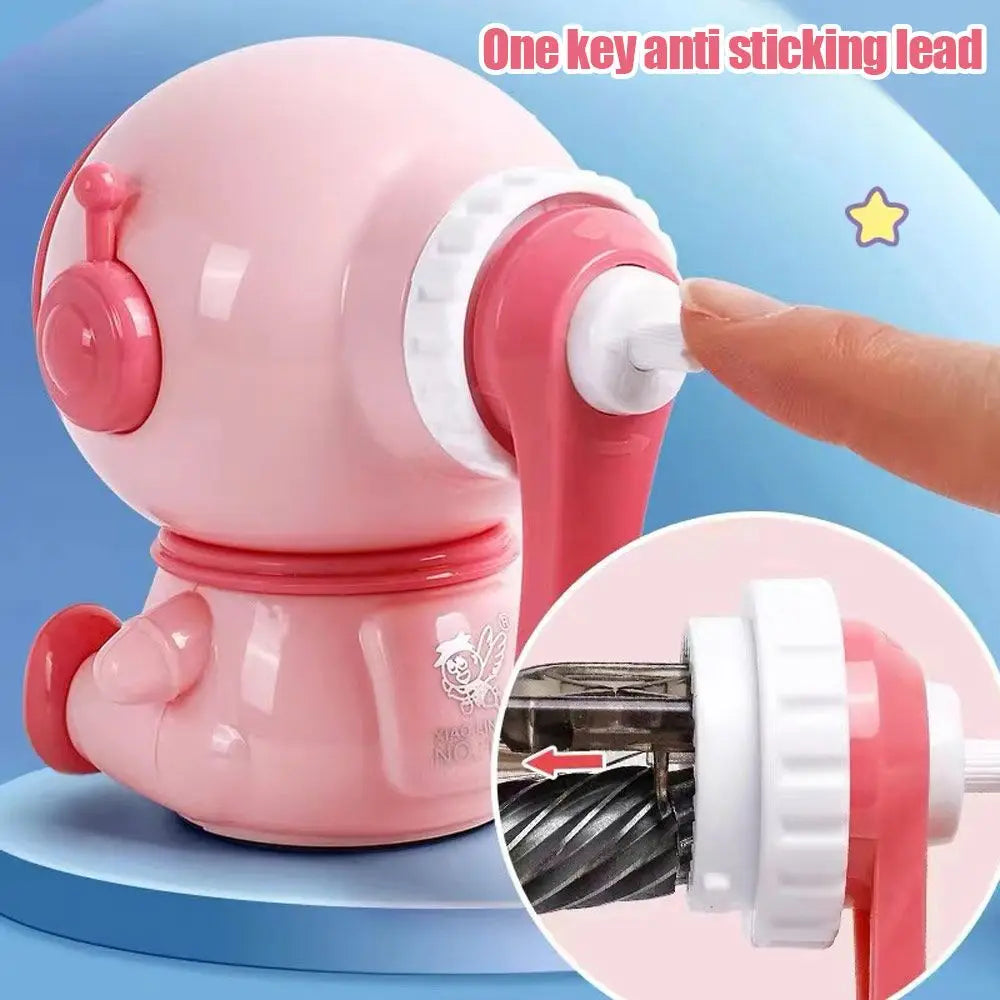 Astronaut Pencil Sharpener – 3-Gear Adjustable Hand-Crank Mechanical Pencil Sharpener HIP