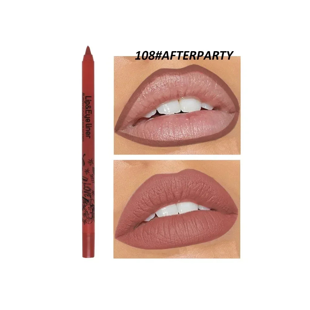 20 Color Slim Lip Liner Pencil Sexy Pink Brown Rose Lip Outline Matte Nude Lipstick Contouring Tint Waterproof Crayon Pen Makeup HIP 08