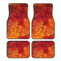 Autumn Leaf Print Car Floor Mats – 4-Piece Universal Set Car Floor Mats HIP black