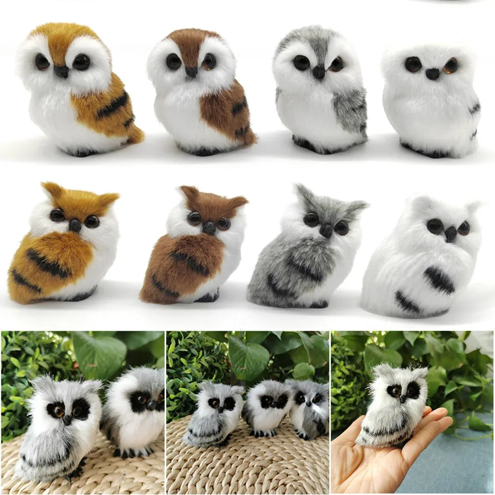 Simulation Owl Ornaments Plush Toys Cute Doll Artificial Fur Toy Christmas Tree Decor Pendant Christmas Gift For Kids Home Decor HIP