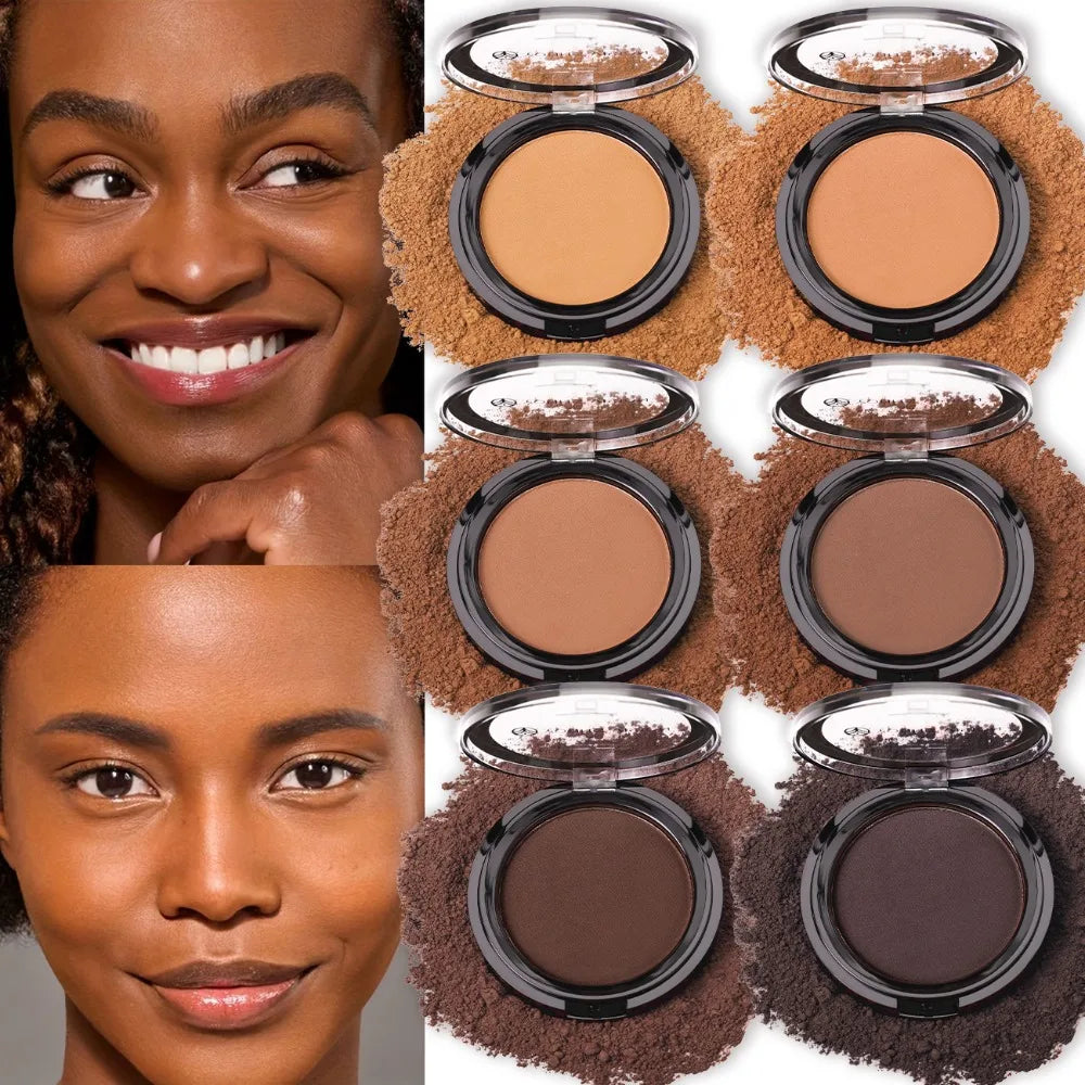 Professional Matte Bronzer Contour Powder Palette Long-Lasting Highlighter for 3D Face Shaping Silky Setting Makeup Powder HIP