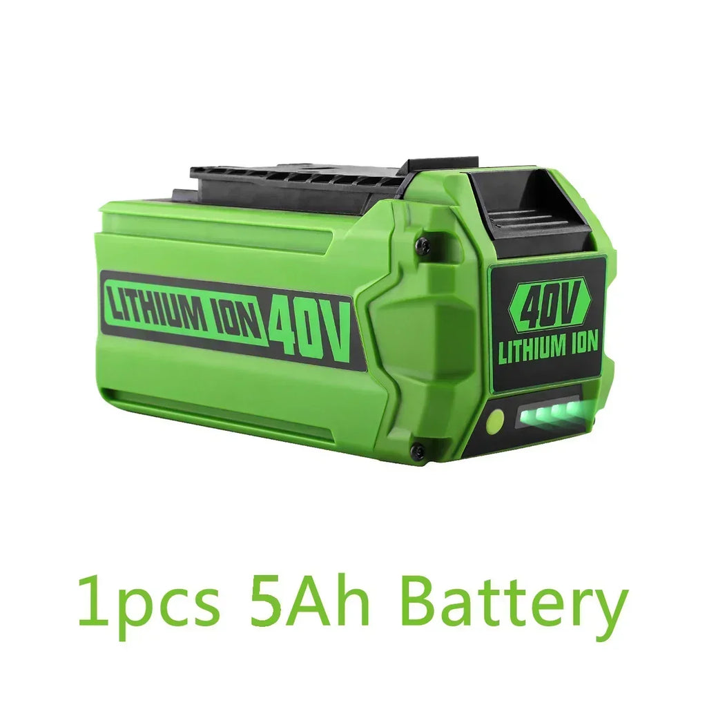 40V 6Ah Li-Ion Replacement Battery for Greenworks G-MAX Tools Power Tool Battery HIP 1pcs 5Ah Battery