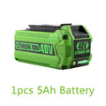 40V 6Ah Li-Ion Replacement Battery for Greenworks G-MAX Tools Power Tool Battery HIP 1pcs 5Ah Battery