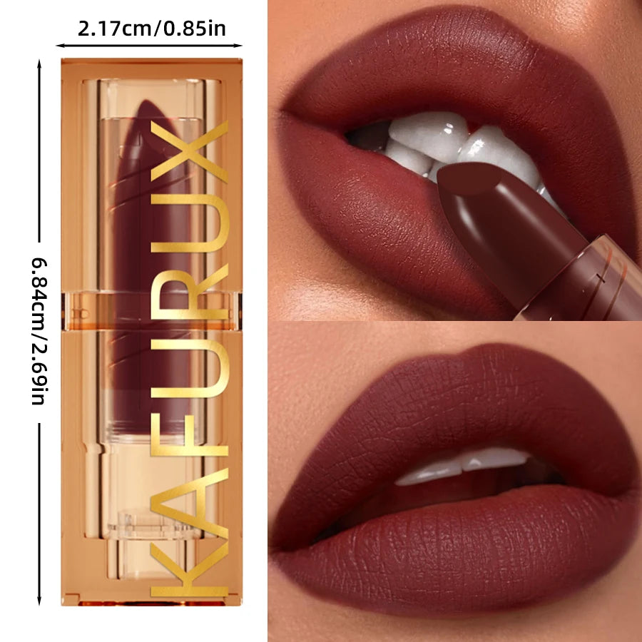 KAFURUX Velvet Matte Waterproof Lipstick – Long-Lasting Lip Tint Matte Lipstick HIP 09