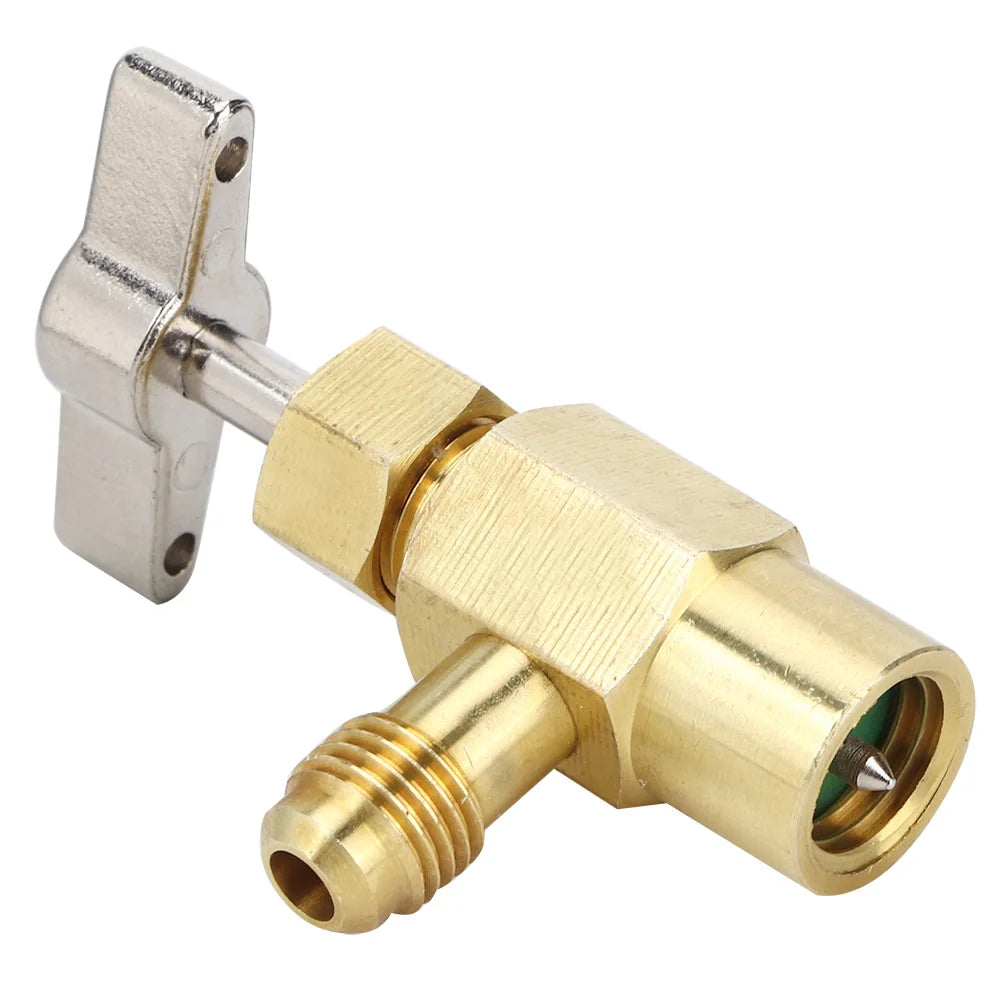 R134A Female Thread 1/2ACME Air Conditioning Refrigerant Bottle Can Opener Valve Air Conditioning Tool Refrigerant Bottle Opener HIP