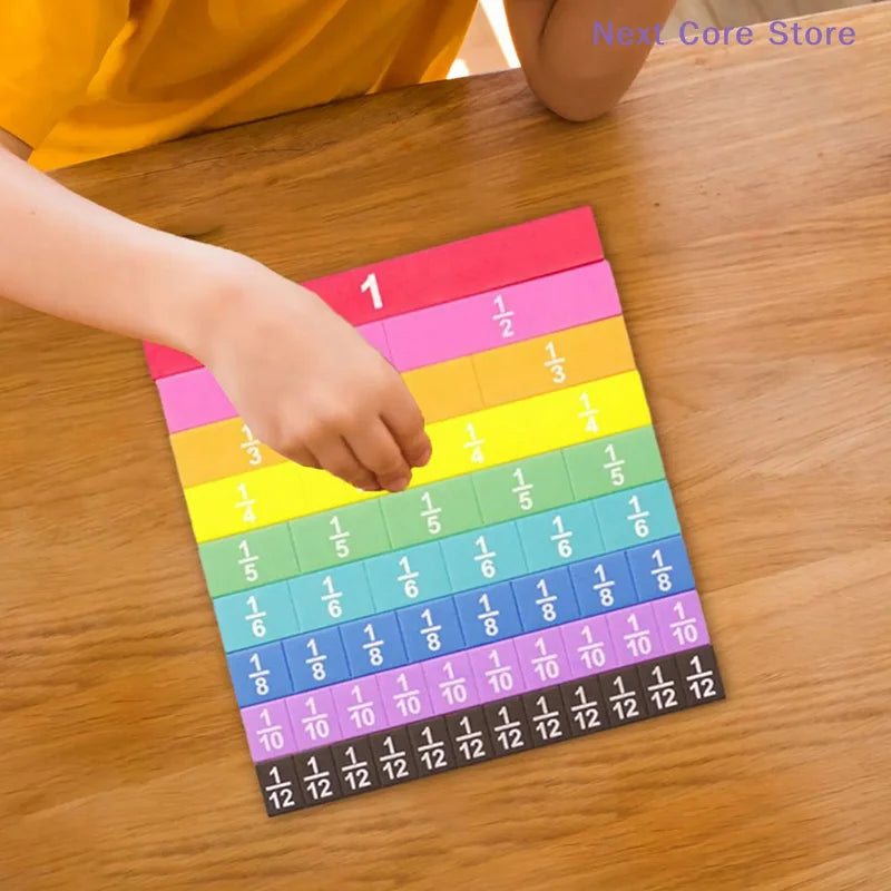 51-Piece Fraction Cubes – Montessori Math Manipulatives Set Math Manipulatives HIP