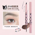 FLORTTE Double-Ended Eyebrow Pencil & Brow Mascara Waterproof Eyebrow Pencil HIP 01 Natural black