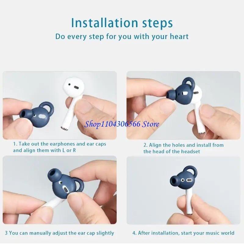 Silicone Earphone Tip Covers – Washable Replacement Earbuds 2 Pcs Earbud Tip Covers HIP
