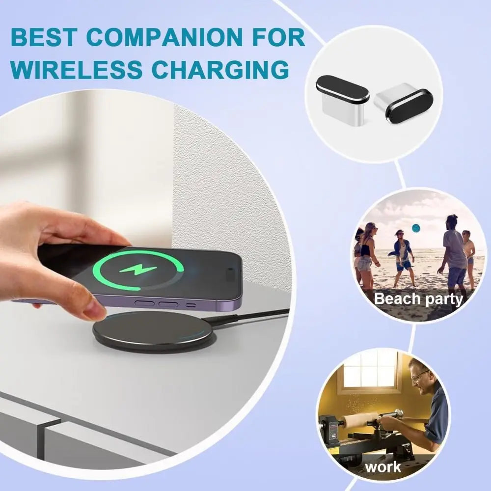 4-Pack USB-C Dust Plug & Speaker Cover for iPhone 15/16 Phone Port Protector HIP