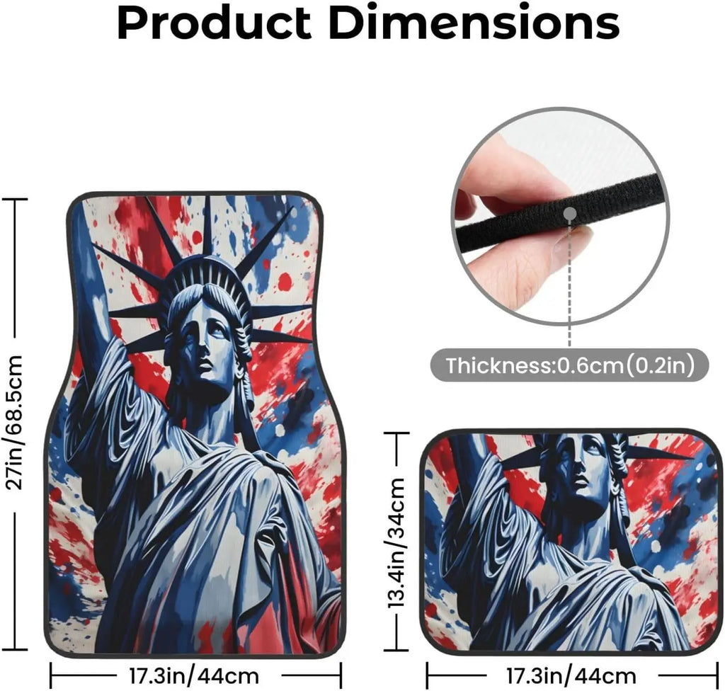 Statue of Liberty USA Car Floor Mats – 4-Piece Set Car Floor Mats HIP