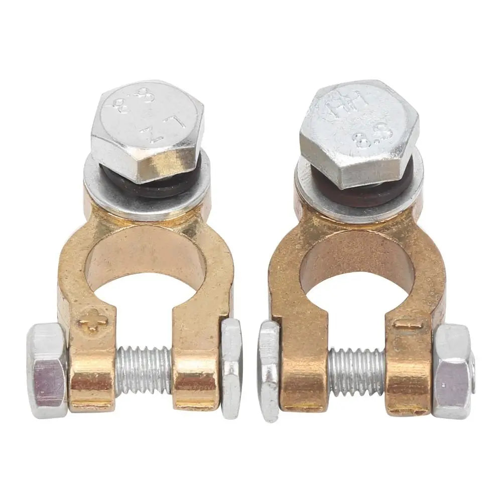Heavy Duty Brass Battery Terminal Clamps – 2-Pack Top Post Battery Terminal Clamps HIP