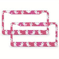 Halloween Ghost License Plate Frames 2 Pack – Aluminum License Plate Frame HIP Pink
