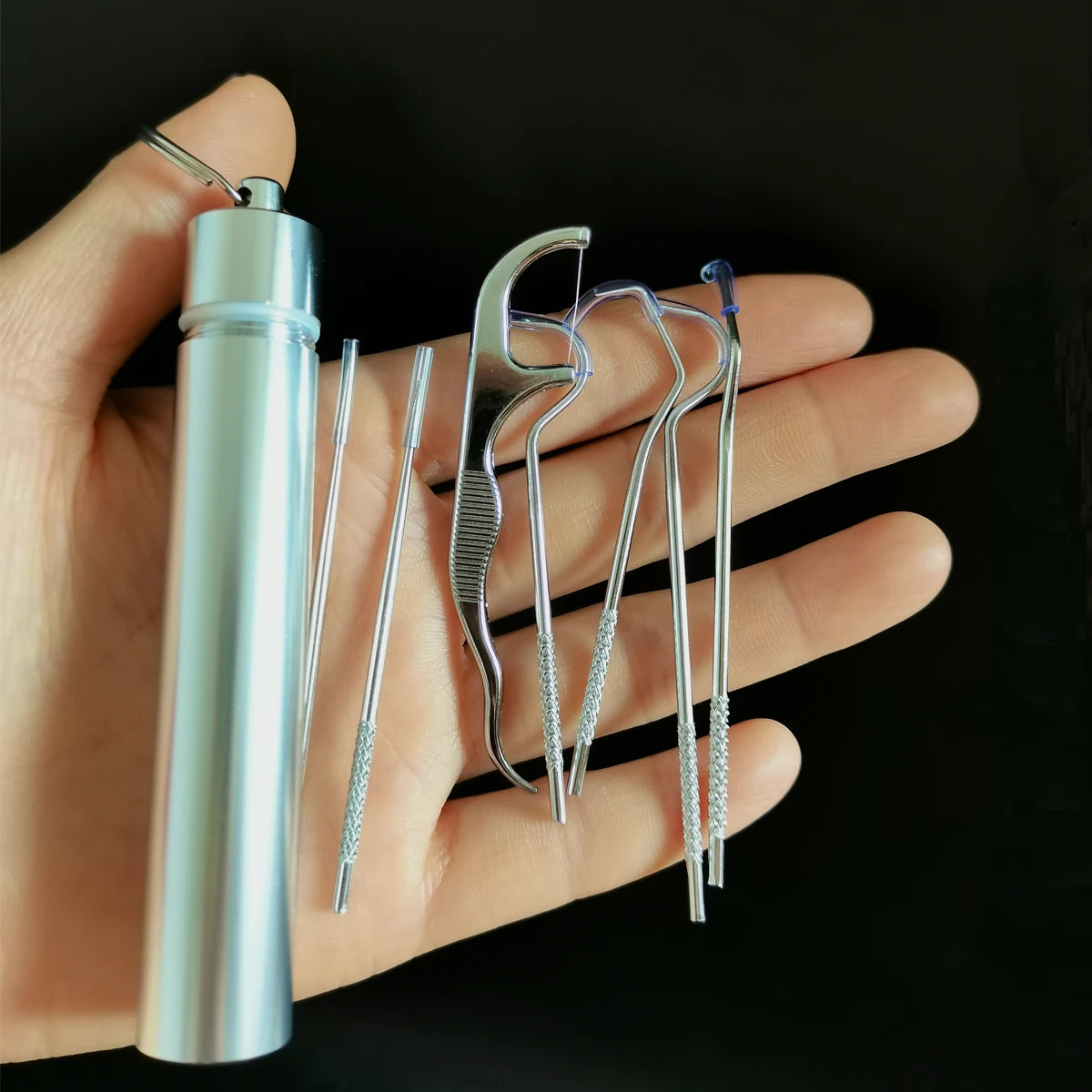 RUZOFO Reusable Aluminum Toothpick Set | 3–7 Pcs Portable Reusable Toothpick Set HIP