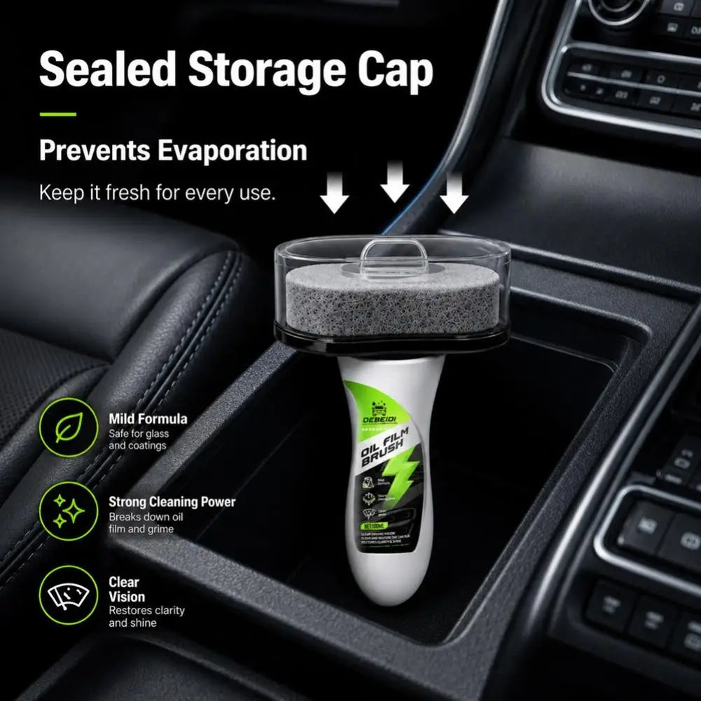 Car Glass Oil Film Cleaning Brush Agent Powerful Windshield Cleaner Rain Fog Proof Glass Sponge Water Spots Auto Removal Oil HIP