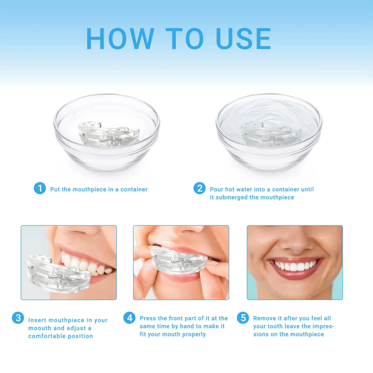 CAMMUO Adjustable Anti-Snoring Mouth Guard & Bruxism Guard Anti-Snoring Mouth Guard HIP