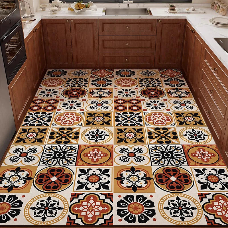 PVC Leather Kitchen Rug – Waterproof, Oil-Proof & Non-Slip Kitchen Floor Mat HIP GU5938-P 1pc 120x160cm