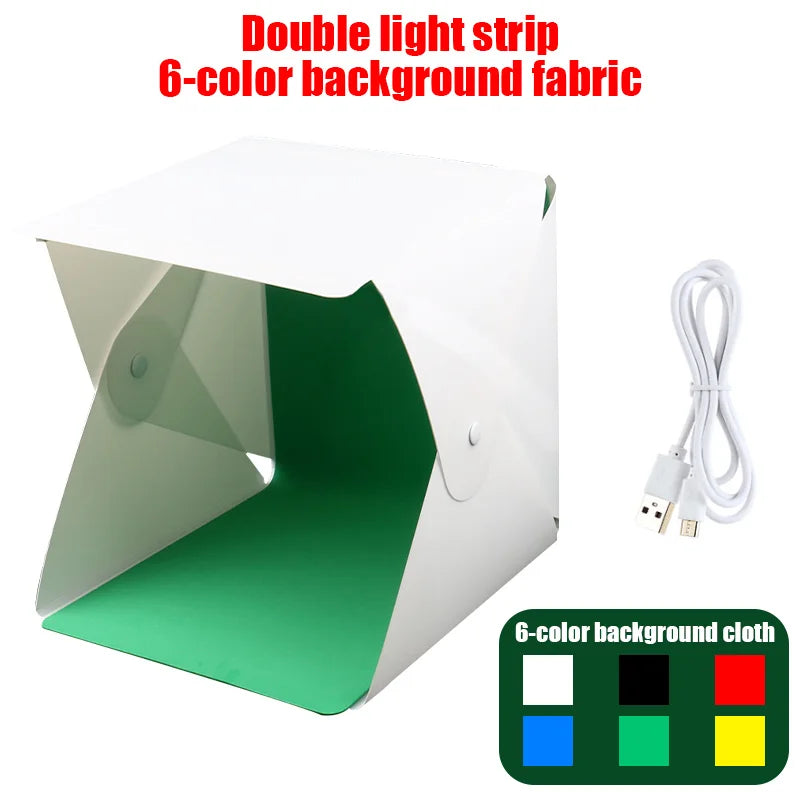LED Folding Photo Light Box Studio – 6 Backdrops | SEamopar Photo Light Box HIP White