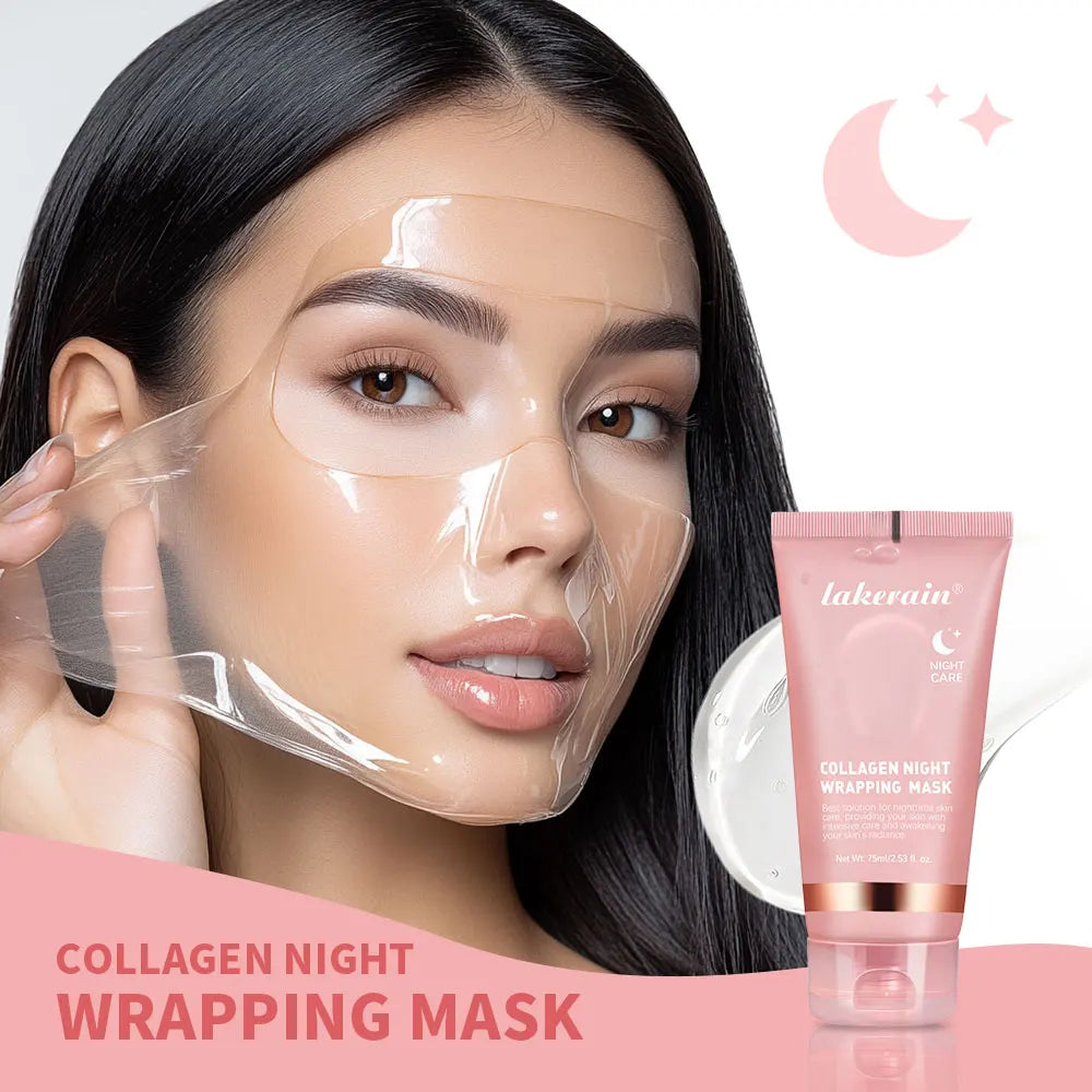 Korean Collagen Wrapping Facial Mask Night Repair Moisturizing Brightening Rejuvenation Mask Improve Skin Elasticity Glowy Skin HIP