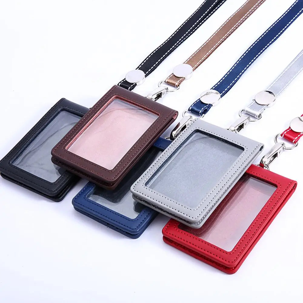 Leather Carabiner ID Badge Holder – Belt Clip & Key Ring ID Badge Holder HIP