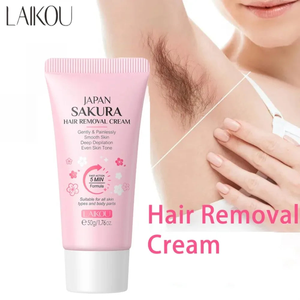 LAIKOU Sakura Hair Removal Cream – Fast & Gentle 50g Hair Removal Cream HIP