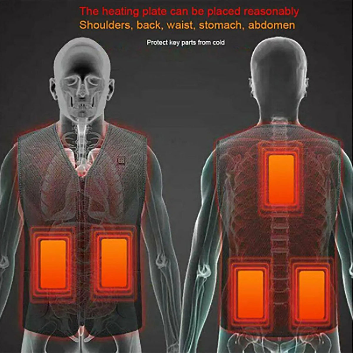 Jacket Warmer Pad 3 Gears Waterproof 5V 2A Uniform Heating Composite Heating Cloth Heater for Warm Gloves HIP