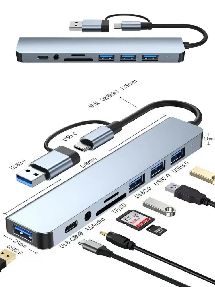 3-in-1 USB-C Hub:type-c 3in 1 PD100W+HDMI(4K/30Hz)+USB3.0 HIP