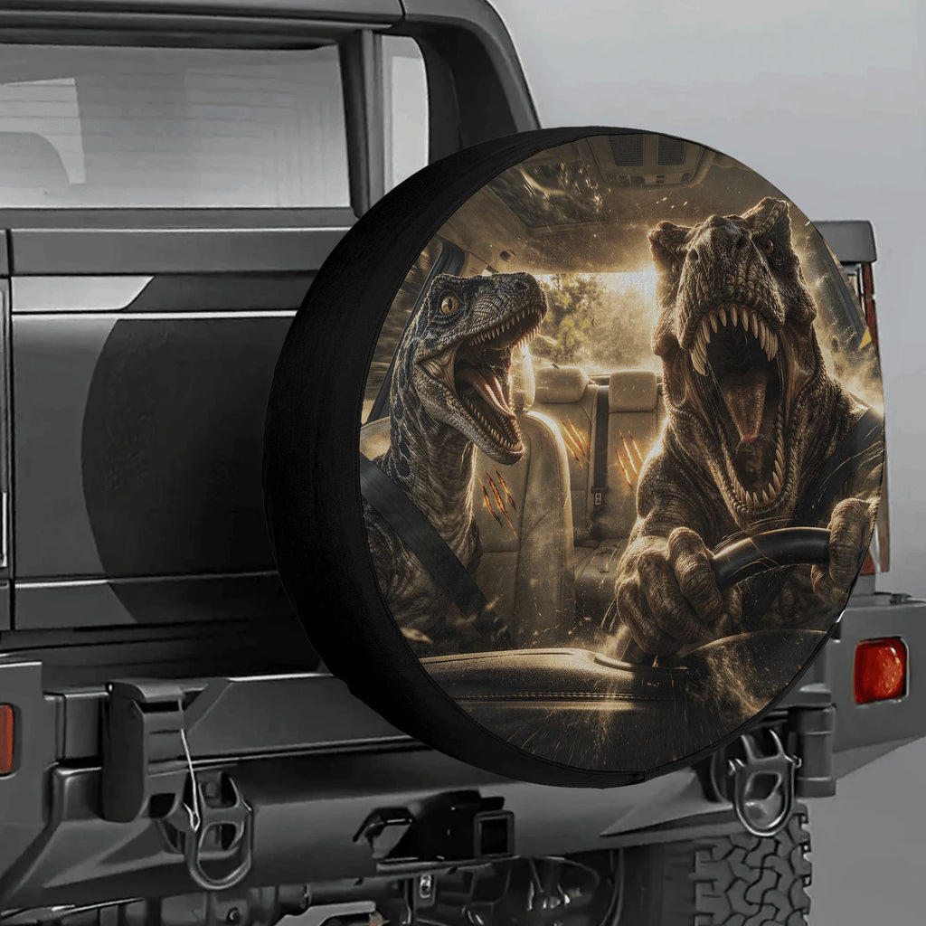T-Rex Dinosaur Spare Tire Cover – UV Waterproof Blue 15 in Spare Tire Cover HIP