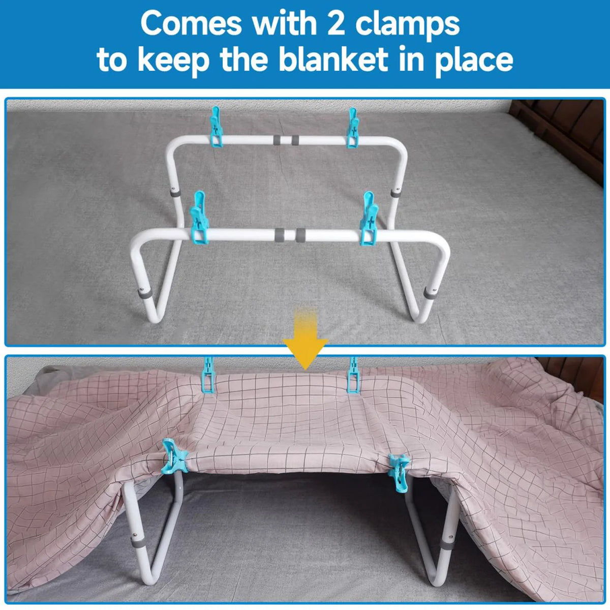 Blanket Lifter for Feet Sheet Riser Height Adjustable Relieve Pressure Foot Tent Blanket Support Holder for Surgery Recovery HIP