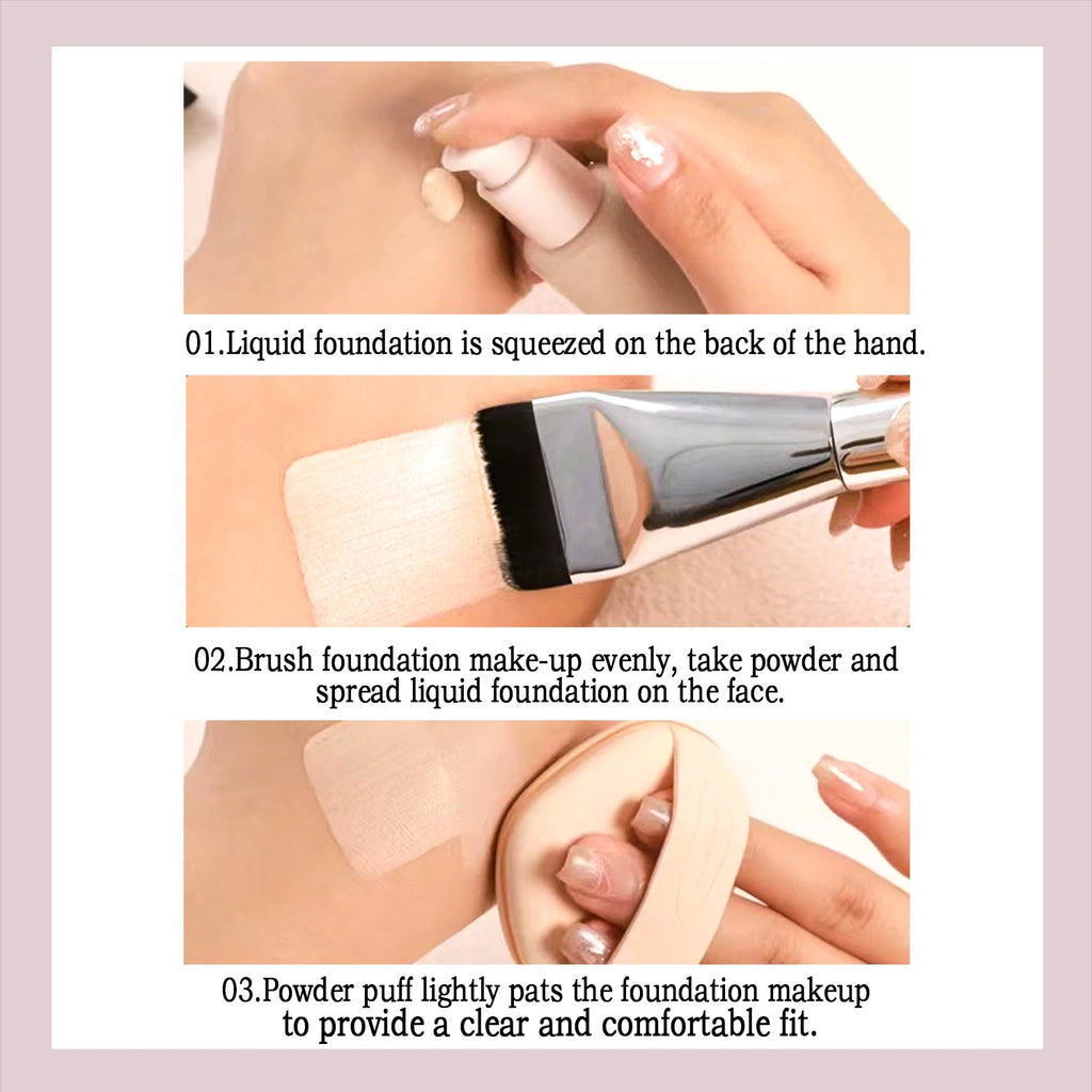 Ultra Thin Flat Foundation Brush – Smooth Blending & Contour Foundation Makeup Brush HIP