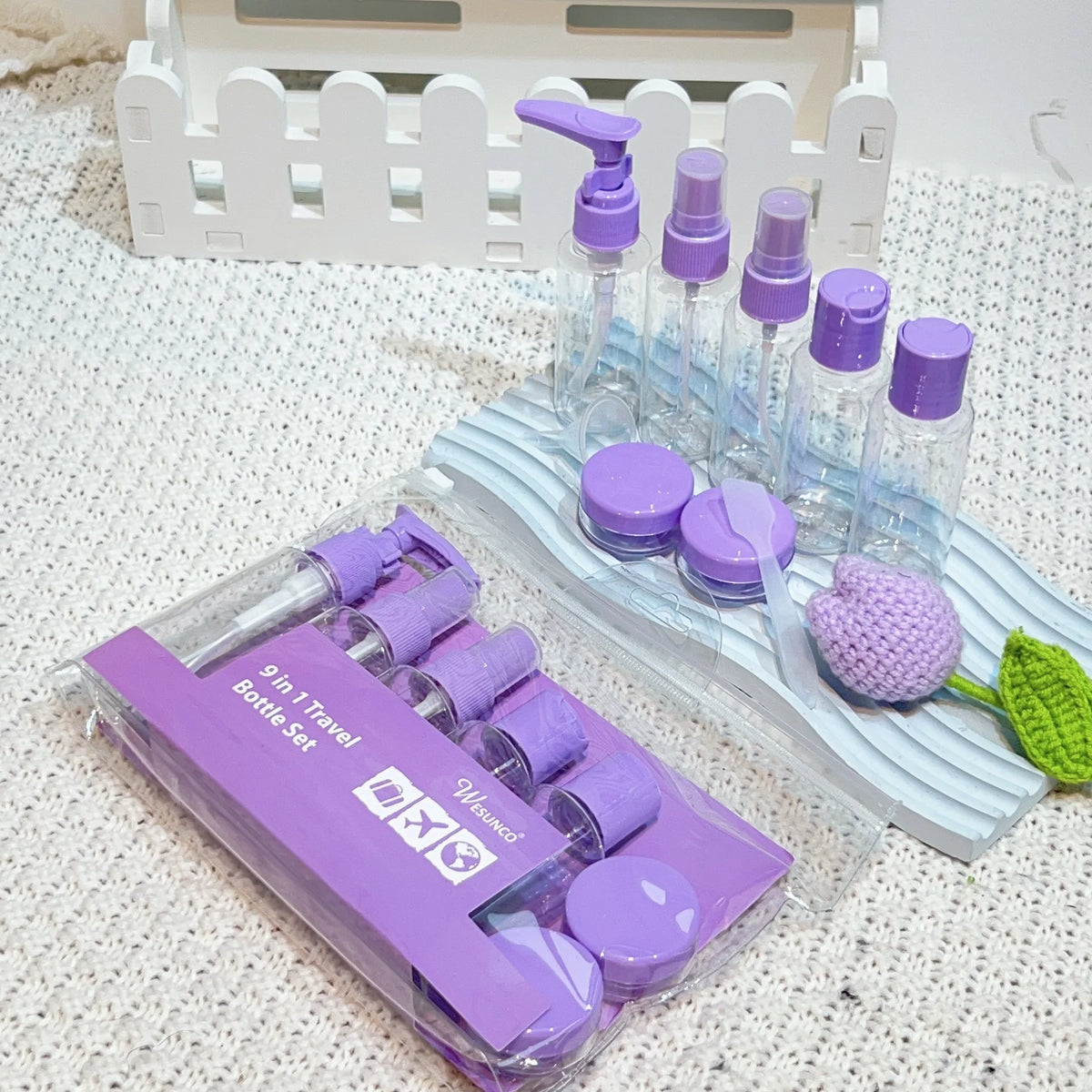 6pcs Travel Bottles, Leakproof Refillable Travel Accessories ToiletriesContainers, Travel Size Lotion Cream Shampoo Bottle Set HIP