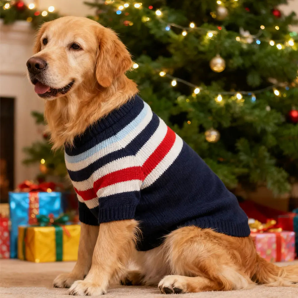 Knit Big Dog Sweater Christmas Pet Turtleneck Doggy Sweatshirt for Extra Large Dogs boy Girl,Large Size Dog Cold Dog Sweater HIP