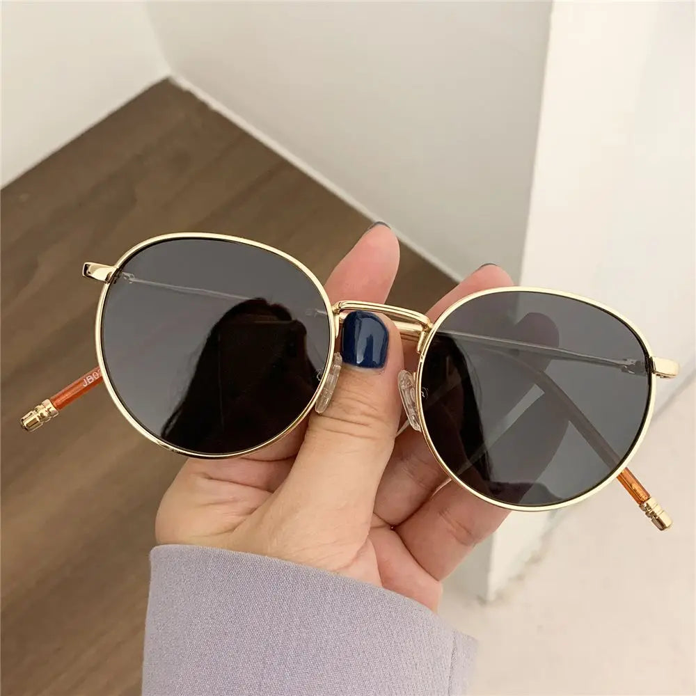 Unisex Round Sunglasses Metal Frame UV400 Protection Round Sunglasses HIP