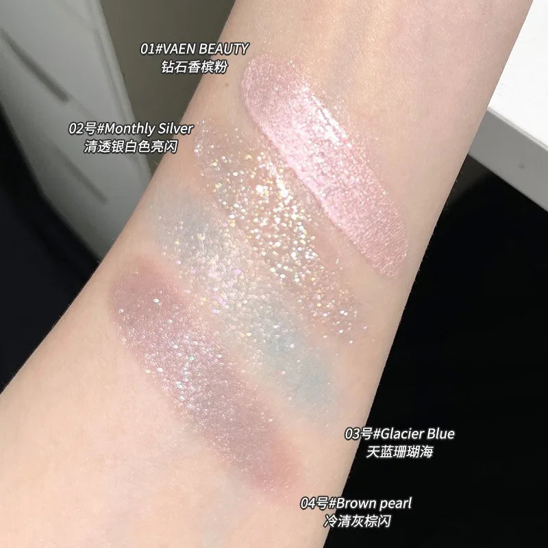 Pearl Glitter Mashed Potatoes Eye Shadow Gel Cream Liquid Highlighter Face Body Diamond Brighten Shimmer Natural Contour Makeup HIP