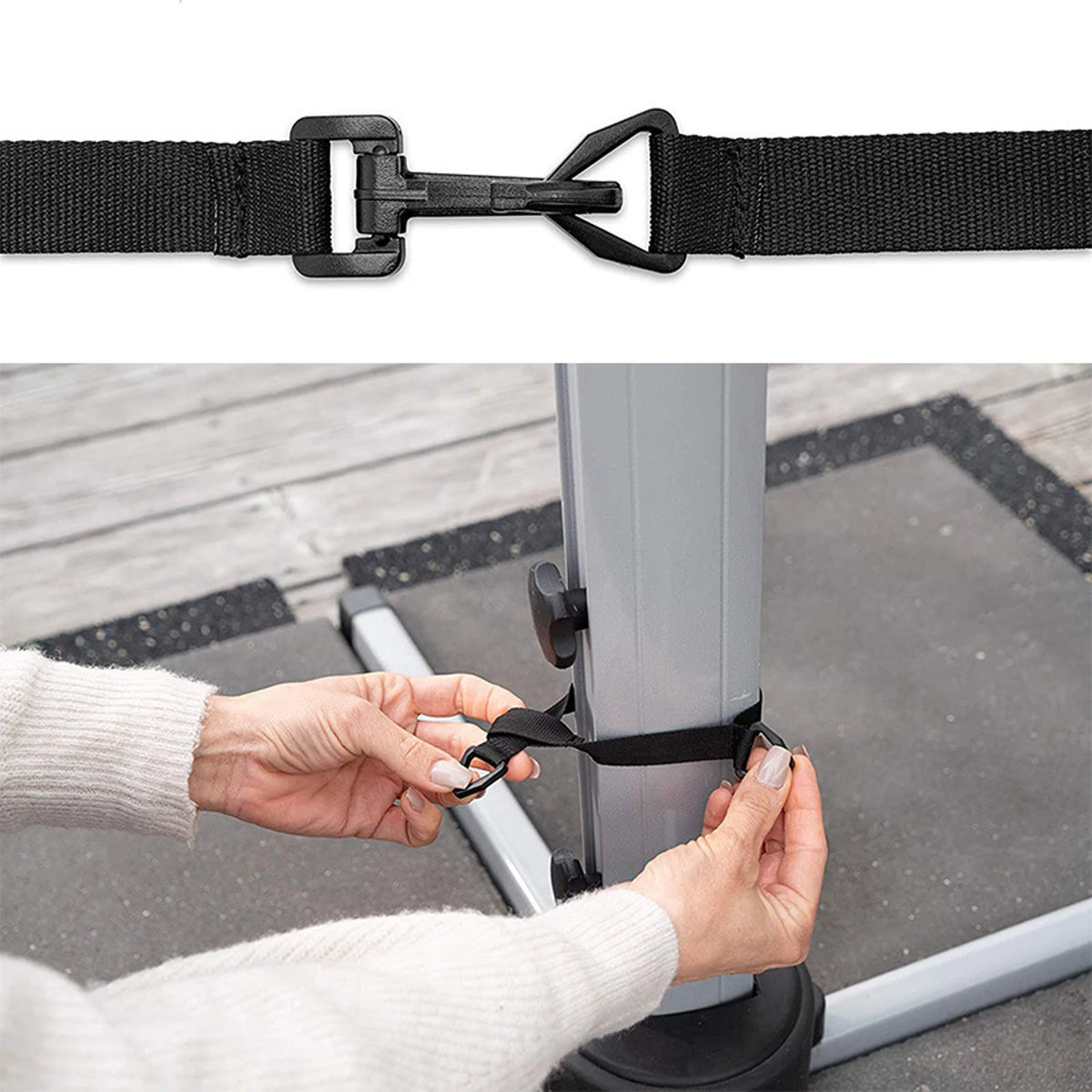 Umbrella Wind Stabilizer Straps Outdoor Sunshades Adjustable Fixing Straps Windproof Protecting for Large Cantilever Parasols HIP