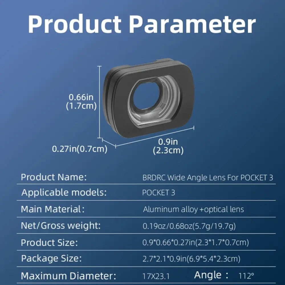 Magnetic 112° Wide-Angle Lens for DJI Osmo Pocket 3 & 4 Camera Lens Accessory HIP