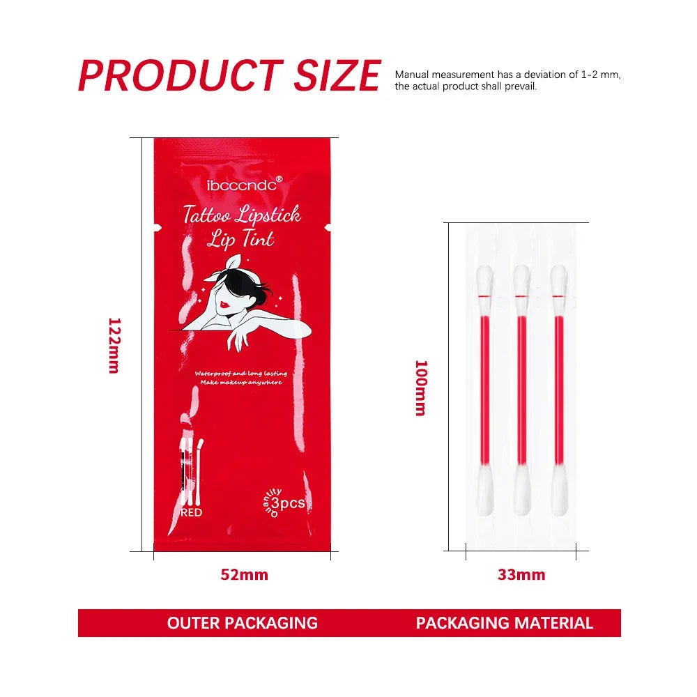 Disposable Cotton Swab Lip Tint – Waterproof Long-Lasting Gloss Liquid Lip Tint HIP