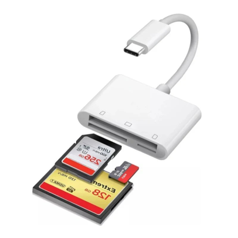 USB-C CF & SD Card Reader – Multi-Format Memory Adapter Memory Card Reader HIP