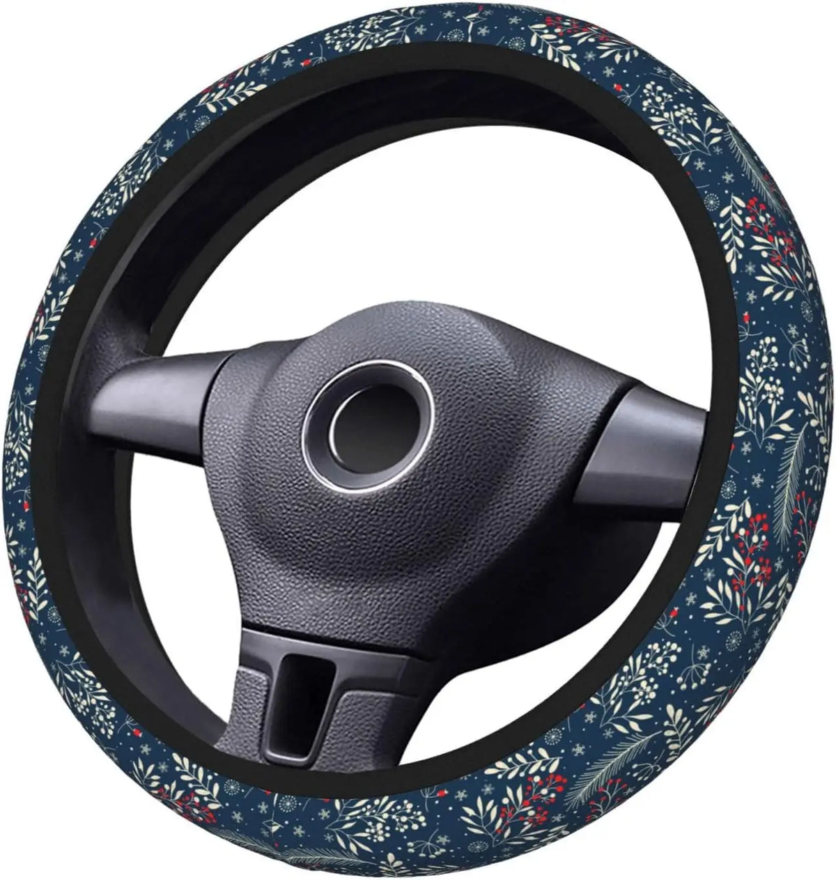 Christmas Snowflake Steering Wheel Cover – Universal Elastic Fit Steering Wheel Cover HIP