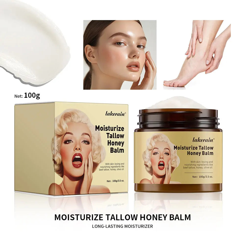 Beef Tallow Face Cream Lasting Moisturizing Soothing Facial Skin Firming Increase Facial Elasticity Nourishing Smooth SkinCare HIP 1pcs