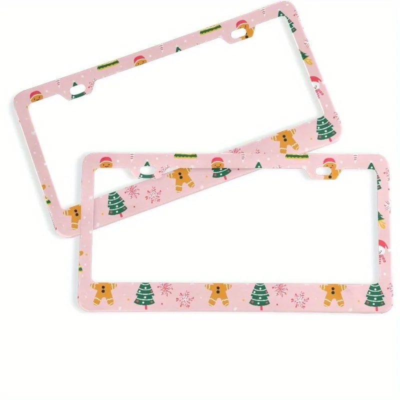 Christmas Gingerbread Man License Plate Frames – 2 Pack License Plate Frame HIP 1