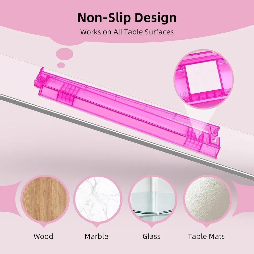 Crystal Clear Non-Slip Mahjong Tile Rack with Pusher Ruler Mahjong Tile Rack HIP