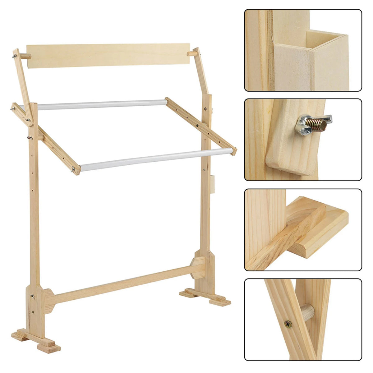 Adjustable Needlework Stand Large Size Embroidery Stand Adjustable Wood Frame For Cross Stitch Needlework Wood Embroidery Frame HIP