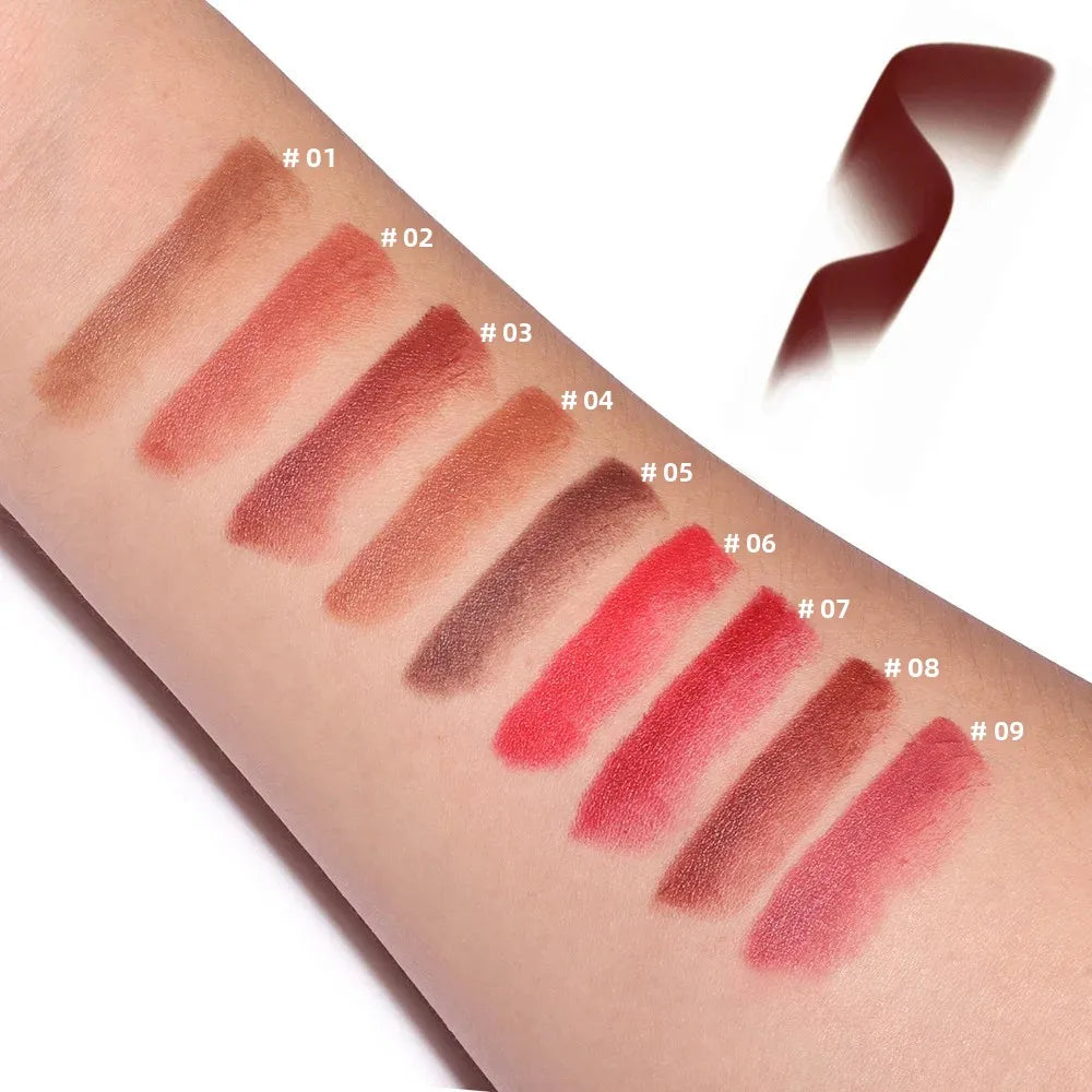 DUNUF 9-Color Matte Velvet Gradient Lip Liner & Lipstick Lip Liner Crayon HIP