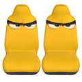 Yellow Frowning Eyes Car Seat Covers – Front Seat Protector Car Seat Cover HIP black