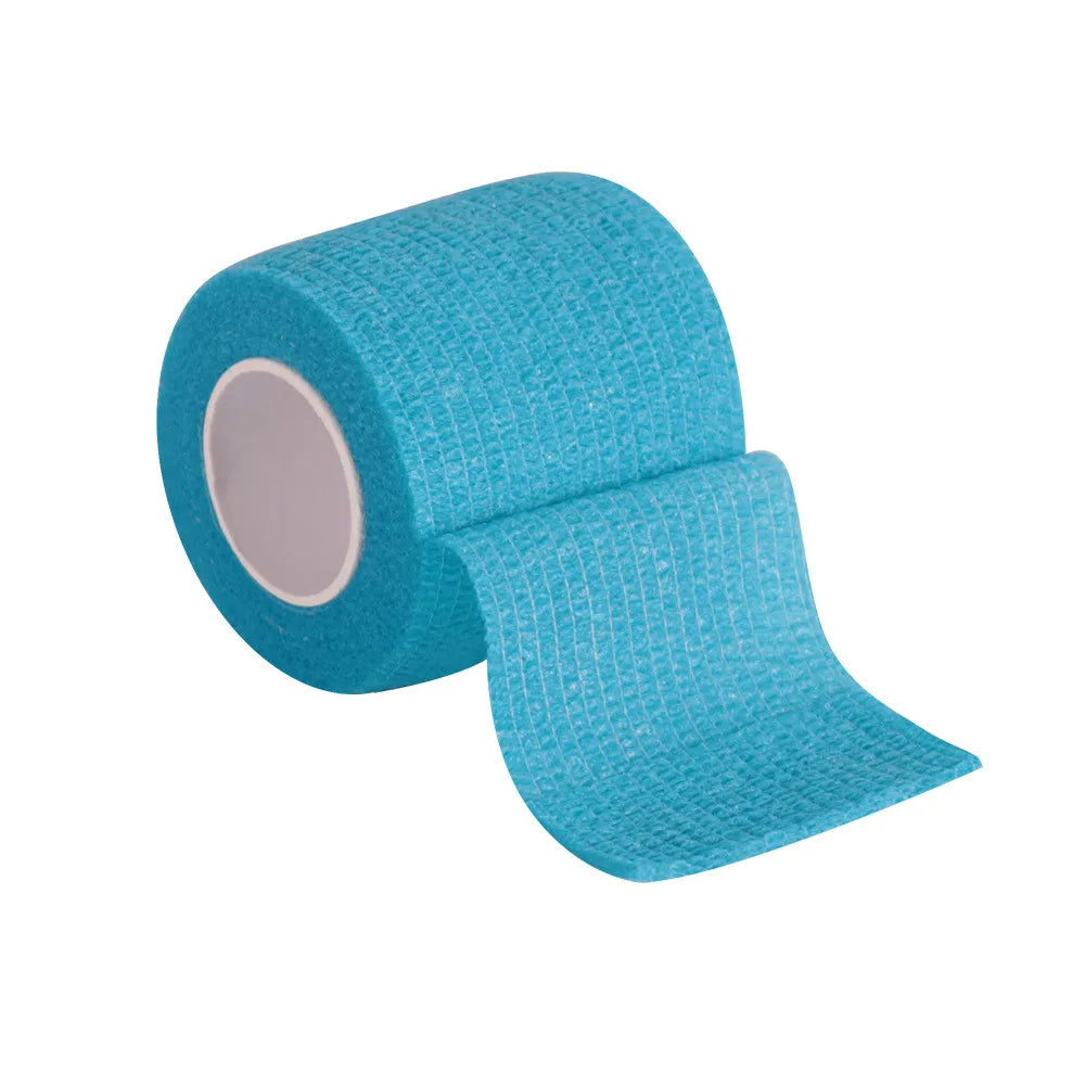 8-Color Elastic Self-Adhesive Gauze Bandage – Sports Wrap Sports Bandage Wrap HIP Sky Blue 5cm x 4.5m