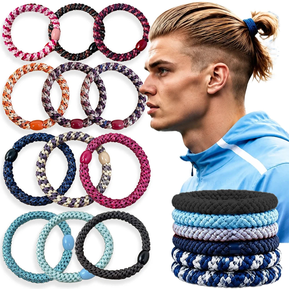 Weave High Elasticity Sports Rubber Band No Crease Non-slip Soft Hair Band For Sport Not falling & Women Ponytail Braiders Tool HIP