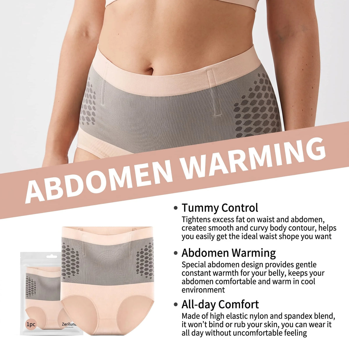 Zeriluna High Waist Tummy Control Shapewear Panties Shapewear Panties HIP