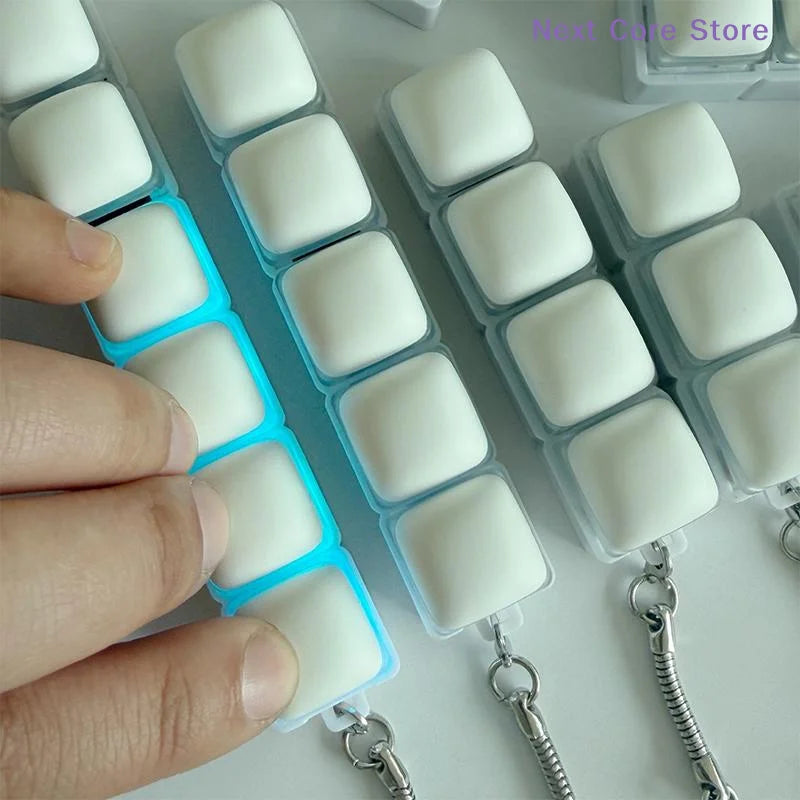 Bread Fidget Keychain & Keyboard Keycap Squeeze Toy Fidget Keychain Toy HIP