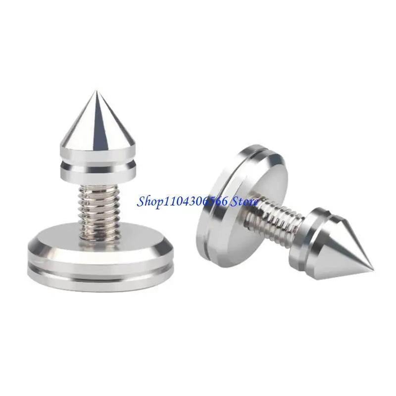 Silver Speaker Isolation Spikes – HiFi Metal Feet Pads Set Speaker Isolation Spikes HIP