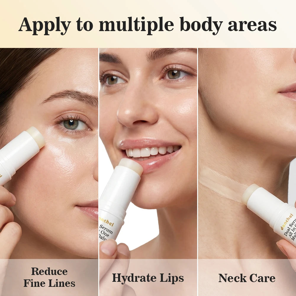Vitamin C& Collagen Multi Balm Stick Double Serum Vegan Skin Care Anti Wrinkle Eye Treatment Dark Spot Corrector Collagen Balm HIP